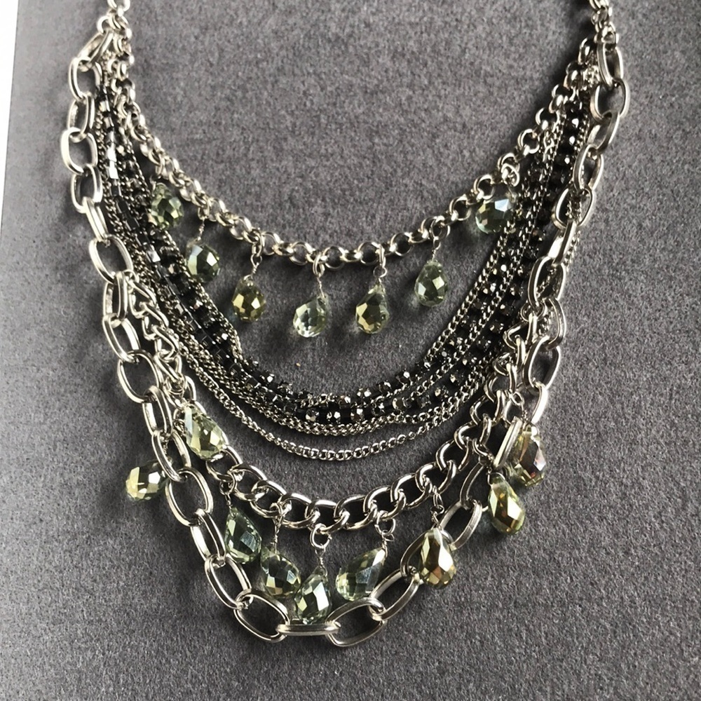 Layered silver necklace - Picture 2 of 5